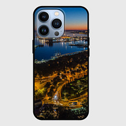 Чехол iPhone 13 Pro Ночной город с высоты