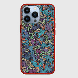Чехол для iPhone 13 Pro Галлюциногенные узоры, цвет: 3D-красный