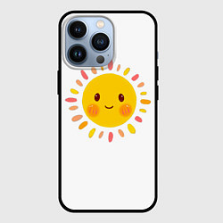 Чехол для iPhone 13 Pro Забавное солнышко, цвет: 3D-черный