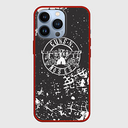 Чехол для iPhone 13 Pro Guns-n-roses - краска, цвет: 3D-красный