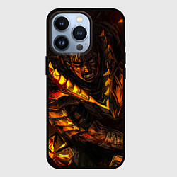 Чехол для iPhone 13 Pro Берсерк Гатс В Огне, цвет: 3D-черный