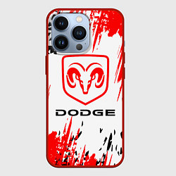 Чехол для iPhone 13 Pro Dodge - краска, цвет: 3D-красный