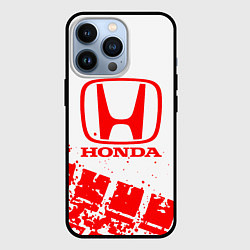 Чехол для iPhone 13 Pro Honda - красный след шины, цвет: 3D-черный