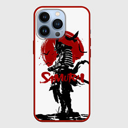 Чехол iPhone 13 Pro Самурай и Красное Солнце