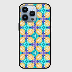 Чехол для iPhone 13 Pro Мозаика лепестки, цвет: 3D-черный