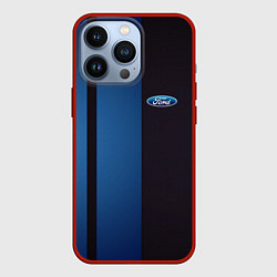 Чехол для iPhone 13 Pro Ford - три полосы, цвет: 3D-красный