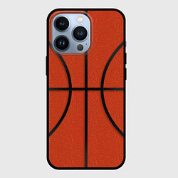 Чехол для iPhone 13 Pro Стандартный баскетбольный мяч, цвет: 3D-черный