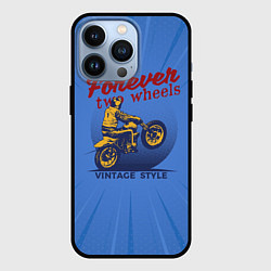 Чехол для iPhone 13 Pro Винтажный стиль мотоциклист, цвет: 3D-черный