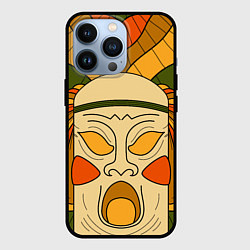 Чехол для iPhone 13 Pro Polynesian tiki SCREAMY, цвет: 3D-черный