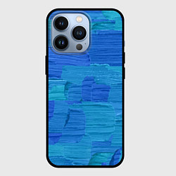 Чехол iPhone 13 Pro Синие мазки краски