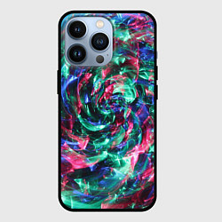 Чехол для iPhone 13 Pro Цветной круговорот, цвет: 3D-черный