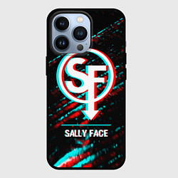 Чехол для iPhone 13 Pro Sally Face в стиле glitch и баги графики на темном, цвет: 3D-черный