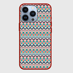 Чехол iPhone 13 Pro Многоцветный полосатый восточный орнамент
