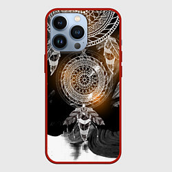 Чехол для iPhone 13 Pro В стиле бохо, цвет: 3D-красный