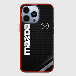 Чехол для iPhone 13 Pro Mazda карбон, цвет: 3D-красный