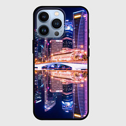 Чехол для iPhone 13 Pro Ночной Сингапур, цвет: 3D-черный