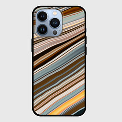 Чехол для iPhone 13 Pro Colored wavy lines, цвет: 3D-черный