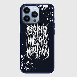 Чехол для iPhone 13 Pro Bring Me the Horizon краска, цвет: 3D-тёмно-синий