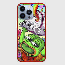 Чехол для iPhone 13 Pro Pepes world, цвет: 3D-красный