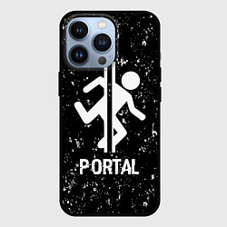 Чехол для iPhone 13 Pro Portal glitch на темном фоне, цвет: 3D-черный