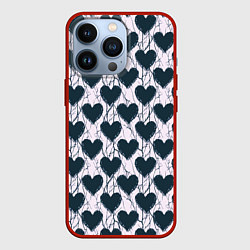Чехол для iPhone 13 Pro Сердце и корни, цвет: 3D-красный