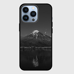 Чехол для iPhone 13 Pro Тёмные горы и озеро, цвет: 3D-черный