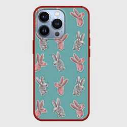 Чехол для iPhone 13 Pro Кролли, цвет: 3D-красный