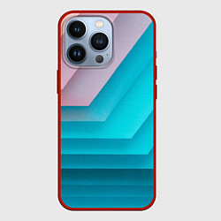 Чехол для iPhone 13 Pro Геометрические переливающиеся углы, цвет: 3D-красный