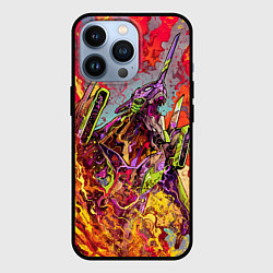 Чехол для iPhone 13 Pro Евангелион красочный, цвет: 3D-черный