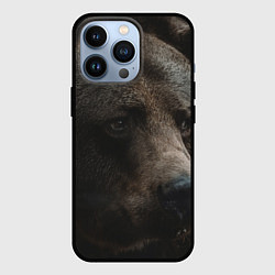 Чехол для iPhone 13 Pro Медведь, цвет: 3D-черный