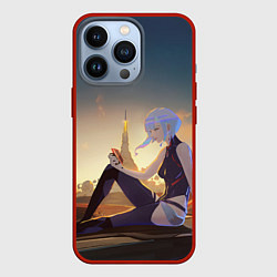 Чехол для iPhone 13 Pro Грустная Люси, цвет: 3D-красный