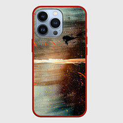 Чехол iPhone 13 Pro Светло-синий абстрактный фон и брызки красок