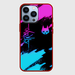 Чехол для iPhone 13 Pro Stray neon, цвет: 3D-красный