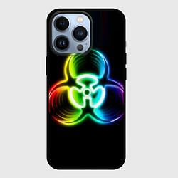 Чехол для iPhone 13 Pro Biohazard - неоновый знак, цвет: 3D-черный