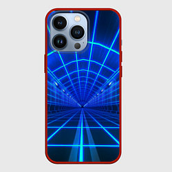 Чехол для iPhone 13 Pro Неоновый туннель, цвет: 3D-красный