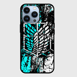 Чехол для iPhone 13 Pro Атака титанов гранж, цвет: 3D-черный