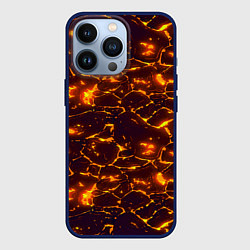 Чехол для iPhone 13 Pro Раскалённый камуфляж, цвет: 3D-тёмно-синий