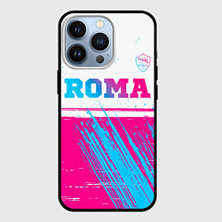 Чехол для iPhone 13 Pro Roma neon gradient style: символ сверху, цвет: 3D-черный