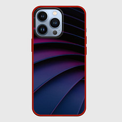 Чехол для iPhone 13 Pro Спиральные тёмные пластины, цвет: 3D-красный