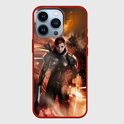 Чехол для iPhone 13 Pro Mass Effect N7 - Jane Shepard, цвет: 3D-красный