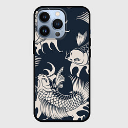 Чехол для iPhone 13 Pro Japan carp, цвет: 3D-черный