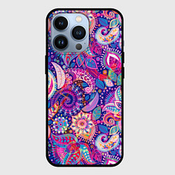 Чехол для iPhone 13 Pro Multi-colored colorful patterns, цвет: 3D-черный