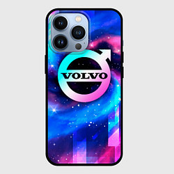 Чехол для iPhone 13 Pro Volvo неоновый космос, цвет: 3D-черный