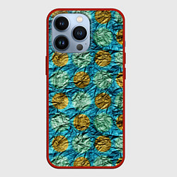 Чехол для iPhone 13 Pro Фольга от шоколадной конфеты - текстура, цвет: 3D-красный