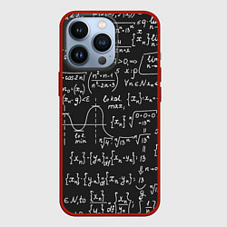 Чехол для iPhone 13 Pro Геометрические формулы, цвет: 3D-красный