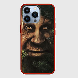 Чехол для iPhone 13 Pro Дерево с лицом мем Мудрое дерево, цвет: 3D-красный