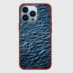Чехол для iPhone 13 Pro Текстура мятой цветной бумаги, цвет: 3D-красный