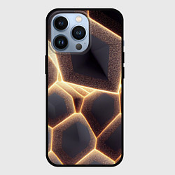 Чехол для iPhone 13 Pro Сотовая лава, цвет: 3D-черный