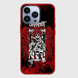 Чехол для iPhone 13 Pro Slipknot - скелет, цвет: 3D-красный