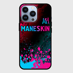 Чехол iPhone 13 Pro Maneskin - neon gradient: символ сверху